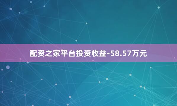 配资之家平台投资收益-58.57万元